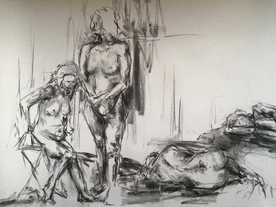 Life Drawing in attRAct program with David Webb | Liliana van Velzen